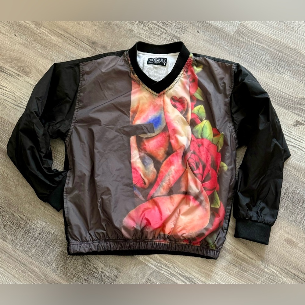 LANOFORPUBLIC Windbreaker Men S Delano Brown Pullover No.13.0 Cold Summer Sz-M. - Picture 1 of 16